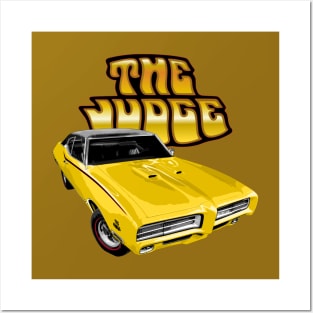 Yellow 69 Pontiac GTO Judge Posters and Art